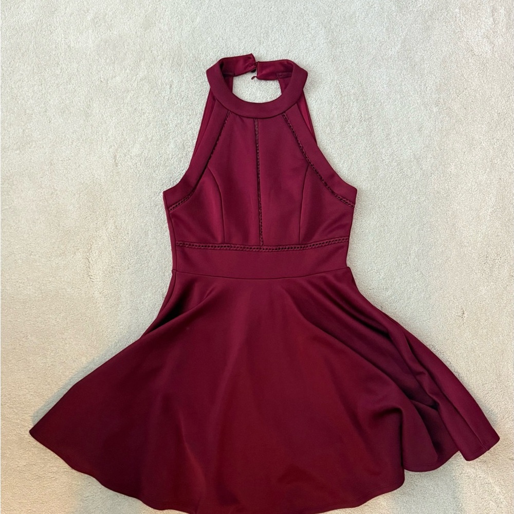 Altar'd State Burgundy Halter Dress Red Wine Colored Size small